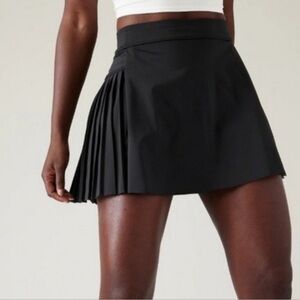 Athleta Womens Advantage skort, Tennis Skirt, Pleated Back, black, Size:Large